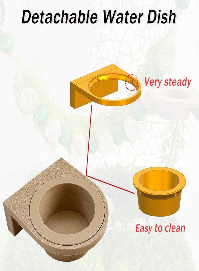 Okueejur 2 PCS Jumping Spider Feeding Dish (1 Detachable with Magnet and 1 for Replacement), Tiny Food Dishes Water Dish for Spider, Tarantula and Other Small Pets Jumping Spider Accessories - Image 2
