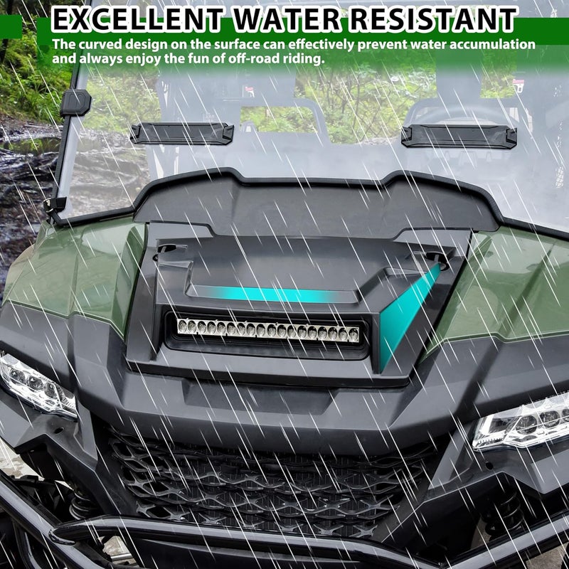POKIAUTO Hood Scoop with LED Spotlight for Honda Pioneer 700 2P 4P (2014-2024) - Image 4