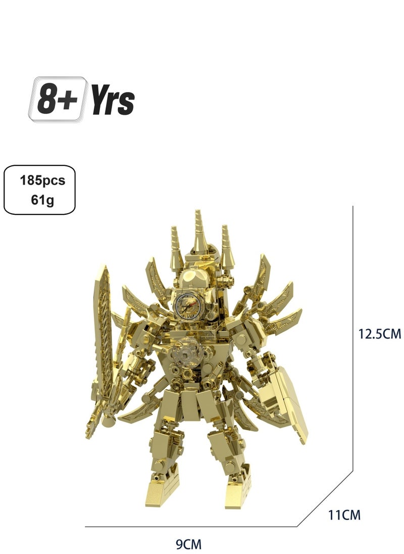 General Man Toy Building Blocks 185Pcs Q-Version Timekeeper Toy Ideas Toys Battle Horror Game Model Ideas Toys Gifts for Adult & Kids  - Image 1
