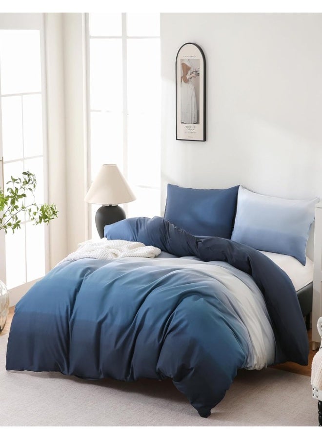 XVersion 6pcs Bedsheet King Size XVersion Duvet Cover Set,Soft Cotton Bedding for 200x200cm Bed,Includes 1 Quilt Cover 220x240cm,1 Flat Sheet 250x235cm, 4 Pillowcases 48x74cm,All-Season,Machine Washable (V1) - Image 5