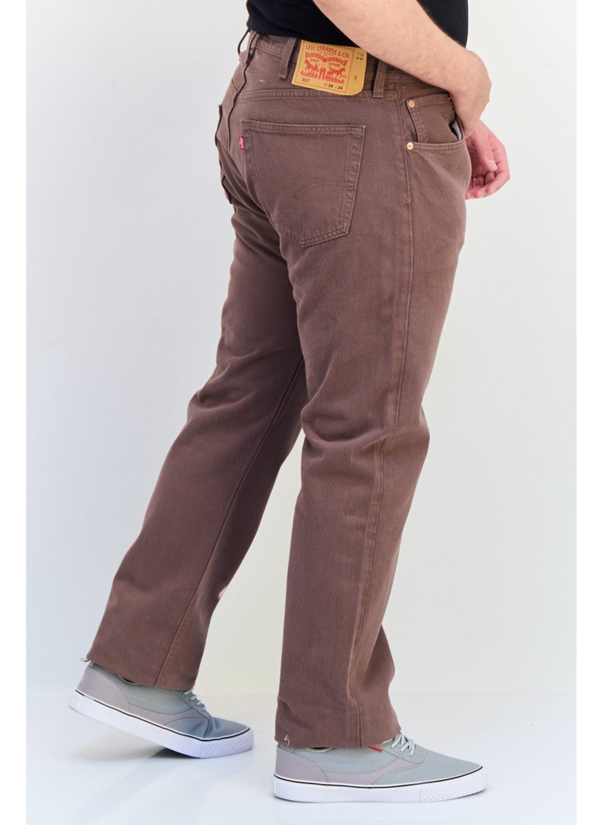 Levi's - Men Regular Fit Solid Non-Stretchable Jeans, Brown - Image 1