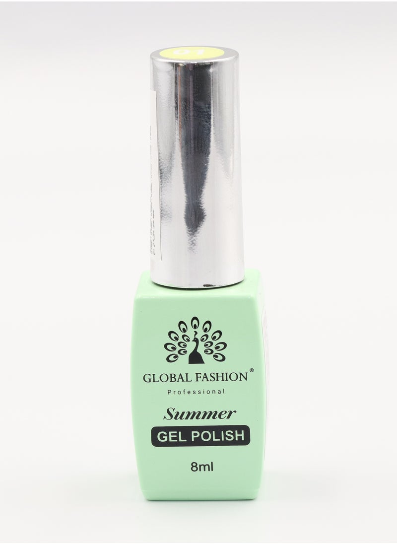 GLOBAL FASHION Gel Polish Summer/Spring 8ml, 01  - Image 3