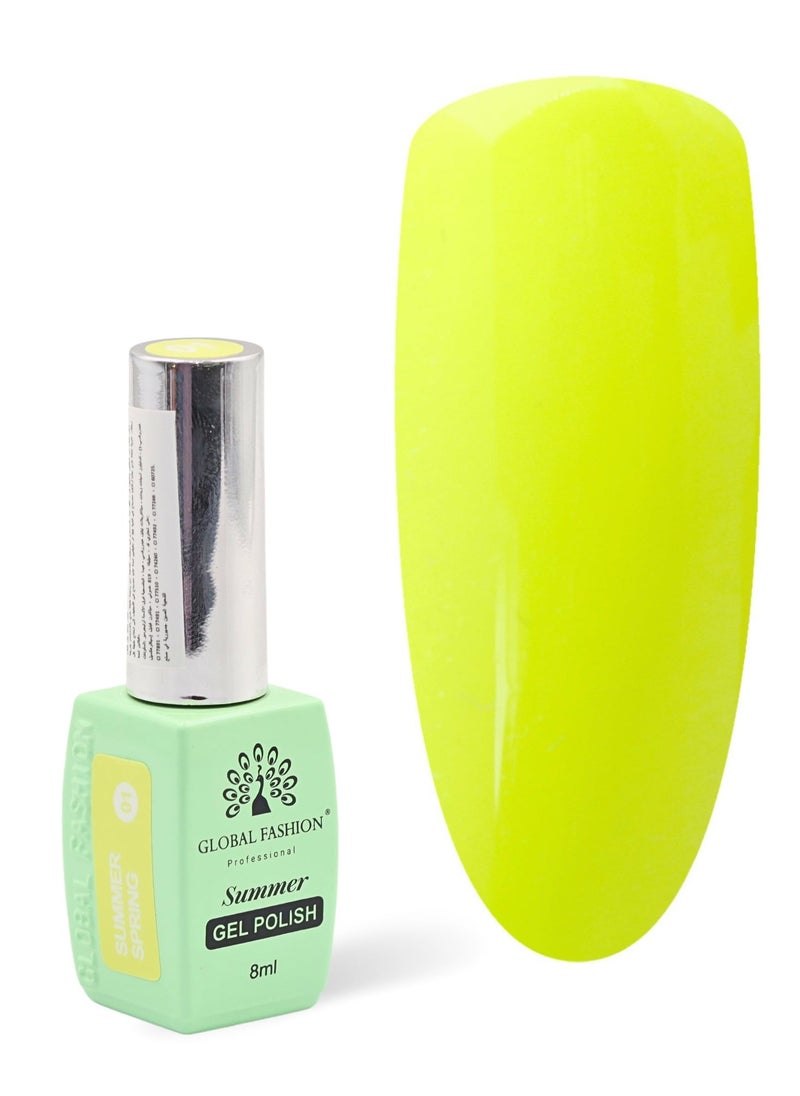 GLOBAL FASHION Gel Polish Summer/Spring 8ml, 01  - Image 1