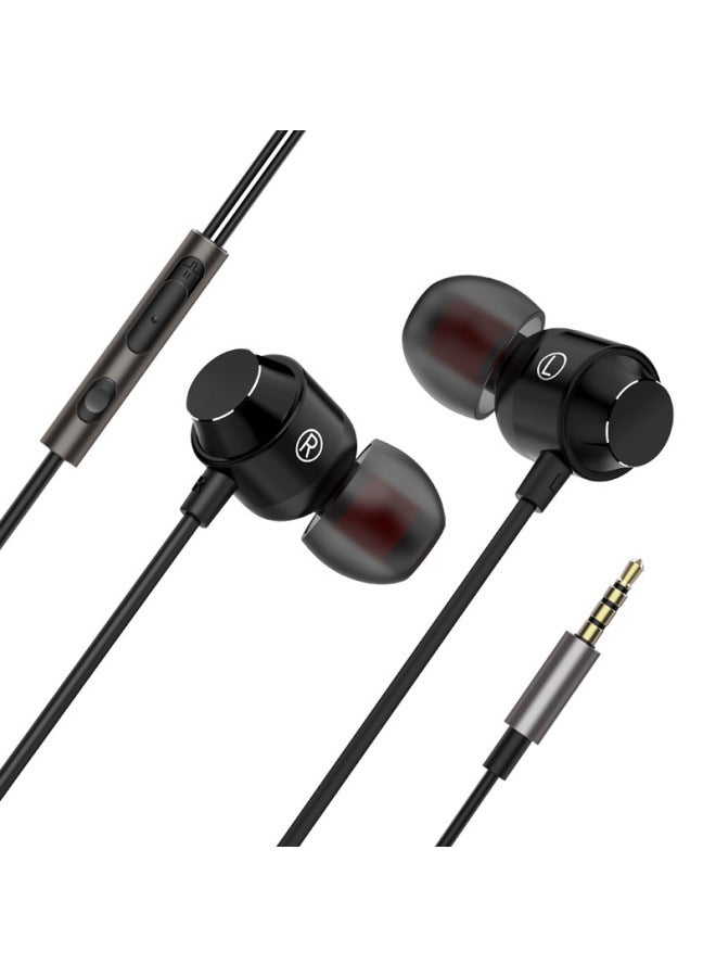 Neutral New Metal Magnetic Subwoofer Headphones In-ear Wire Control Wired Headphones With Microphone Mobile Phone Computer Earplugs - Image 4