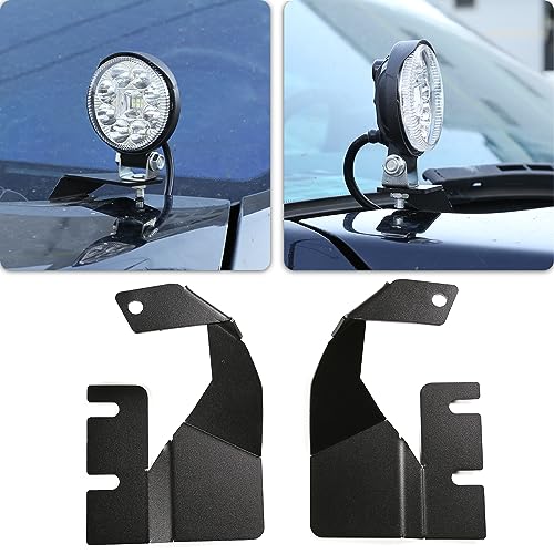 LLKUANG Metal LED Light Pod Metal Hood Mount Bracket Kit,Ditch Hood Light Brackets Fit for Toyota Tundra 2014-2021 - Image 1