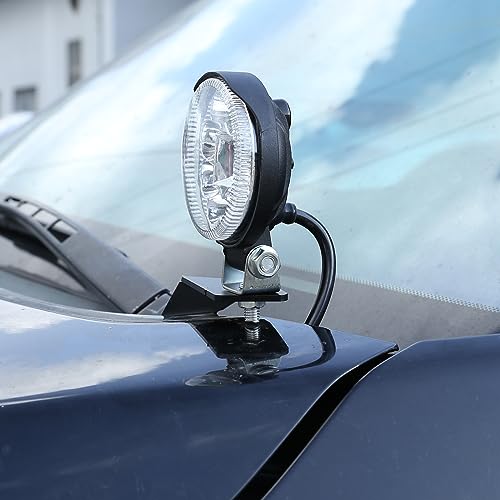 LLKUANG Metal LED Light Pod Metal Hood Mount Bracket Kit,Ditch Hood Light Brackets Fit for Toyota Tundra 2014-2021 - Image 4