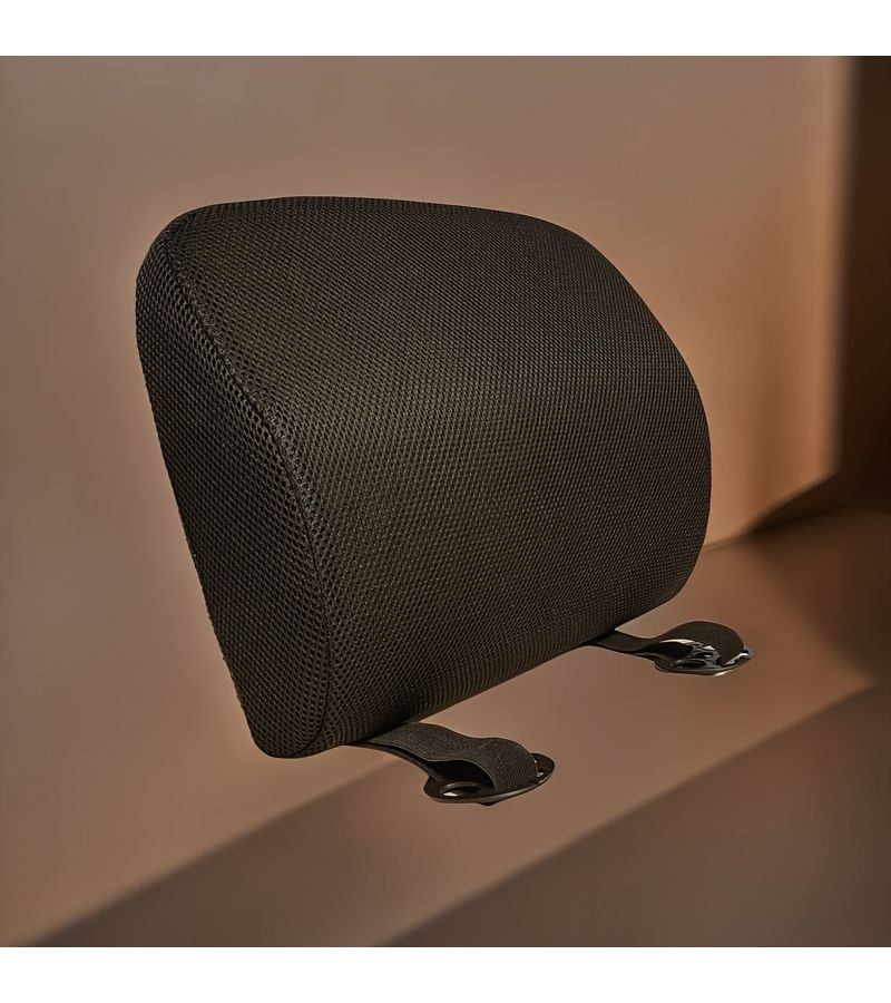 Black Memory Foam Lumbar Support Pillow Car Back Cushion - Image 3