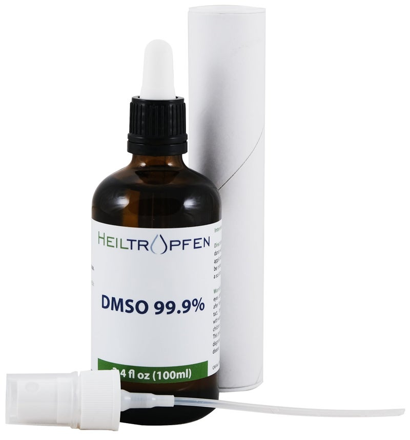 DMSO - Dimethyl sulfoxide | Pipette + Spray 3.4 Oz - 100ml | Pharma Grade Ingredients | Third-Party Tested | High Purity | Low Odor | HeiltropfenÂ®