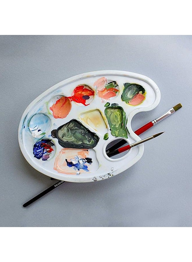 U.S. Art Supply 10-Well Plastic Artist Painting Palette (Pack of 3) - Paint Color Mixing Trays - Kids, Art Students, Classroom, Class Craft Projects, Party Events - Acrylic, Oil, Watercolor, Tempera - Image 4