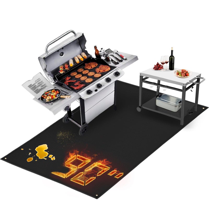 TOHONFOO 90 x 48 in Extra Large Grill Mat for Outdoor Grill - Grilling Mats for Outdoor Grill to Protect The Deck, Patio, Pavers - Easy to Clean BBQ Mats - 0.6mm - Image 1