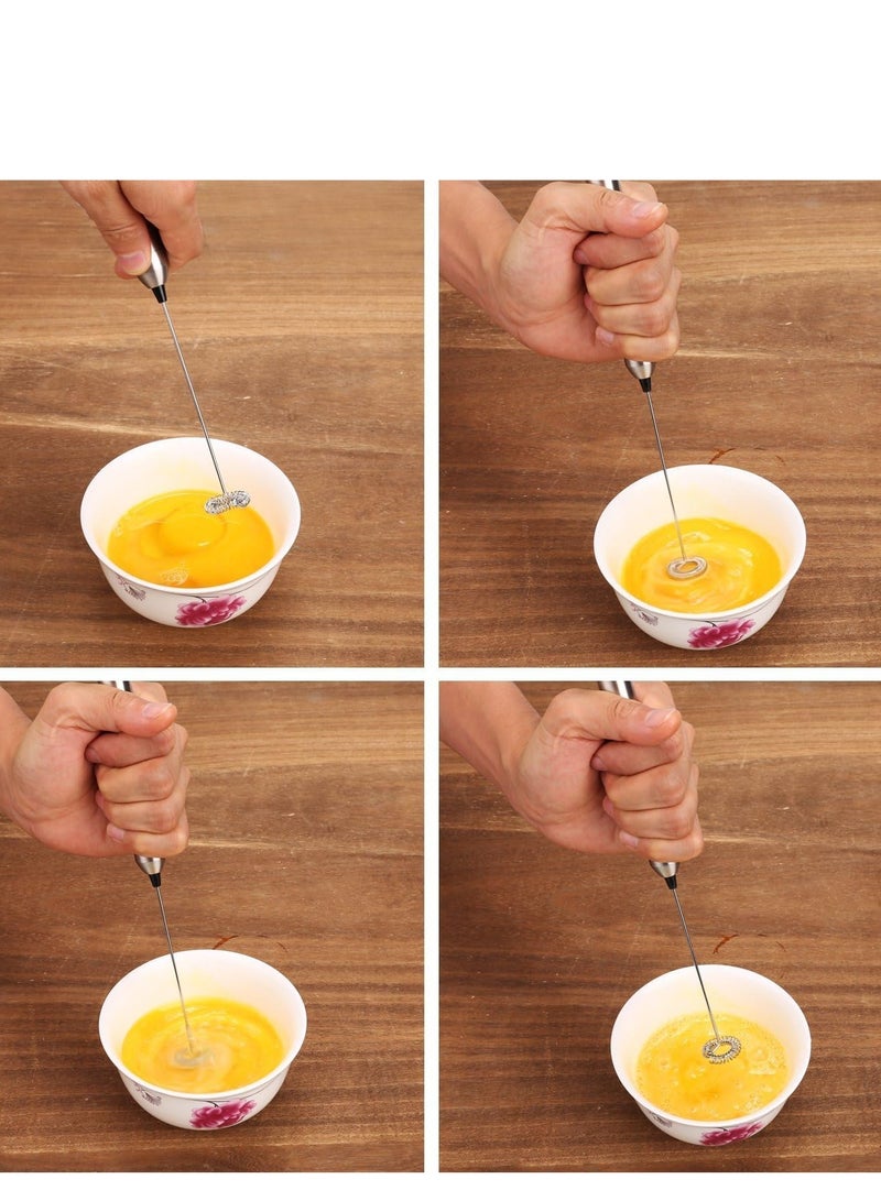 Cafelffe Milk Frother Handheld With a 350ml Milk Frothing Pitcher Electric Milk Foamer Portable Mini Mixer Machine Stainless Steel Coffee Stirrer Maker for Cappuccino, Latte - Image 5