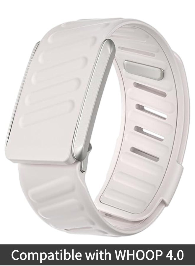 Comfort Durable Silicone Wristband Compatible with WHOOP 4.0 Band, Soft Silicone Sports Loop Strap for Men & Women, with U Shapped Connector - Image 1