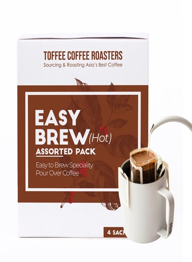 Toffee Coffee Roasters Assorted Hot Brew Easy Pour Drip Coffee Bags | Light To Dark Roast | Pack Of 8 Sachets | 100% Arabica Beans | Ready To Brew In 2 Mins | No Equipment Needed - Image 1