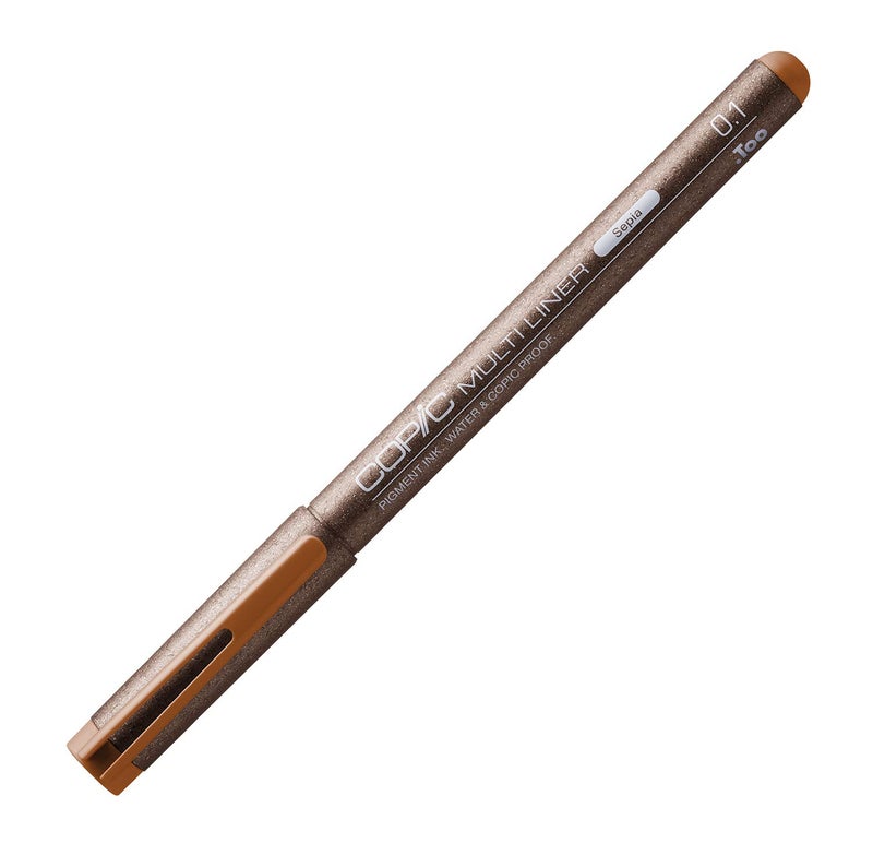 Copic Markers Multiliner 01 Sepia Pigment Based Ink 010mm