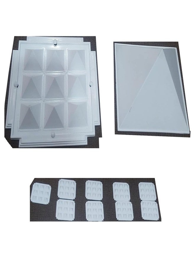 ANCS Acupressure vastu pyramid for home positive energy plastic white 4.5" 91 Pyramid (81+9+1) - Image 3