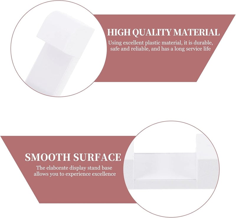 klarako 50pcs 3D Floating Display Case Bases Coin Chip Display Frame Stands Jewelry Pin Display Holder for Jewelry Organizer Box Displaying Pearls Medals Specimens White - Image 2