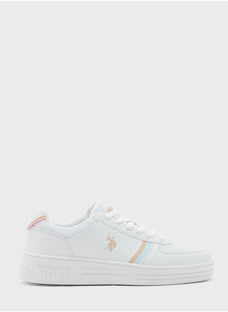 يو اس بولو Lace Up Low Top Sneakers