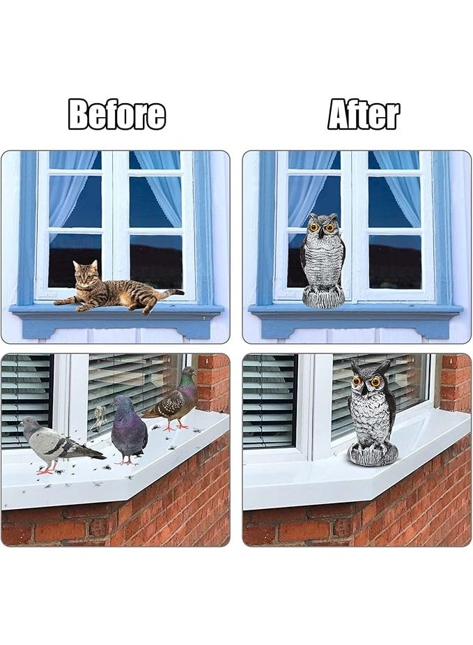 كن واحدًا زعانف عقاب مزيف مصنوع من البلاستيك لردع الطيور، حارس مزيف من عقاب للحدائق والحدائق الخارجية - Image 4