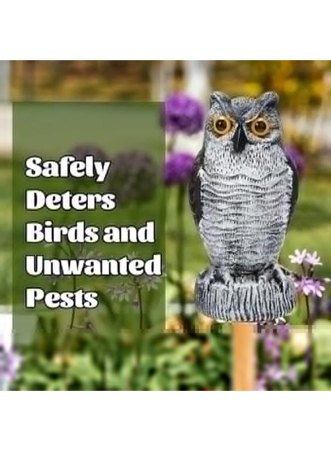 كن واحدًا زعانف عقاب مزيف مصنوع من البلاستيك لردع الطيور، حارس مزيف من عقاب للحدائق والحدائق الخارجية - Image 3