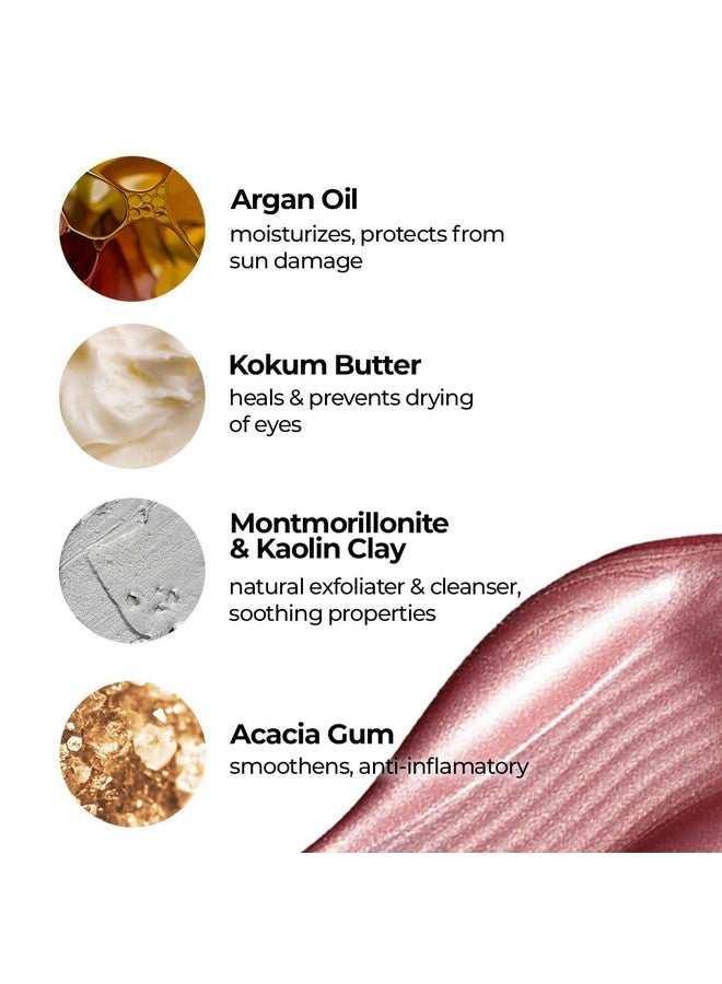 Ruby's Organics Mini Metallic Liquid Eyeshadow For Women, Eye Makeup, Smooth Glide Insta Dry Formula, Smudge Proof, Waterproof, Long Lasting And Highly Pigmented, Paraben Free, Vegan - Azalea, 3Ml - Image 3