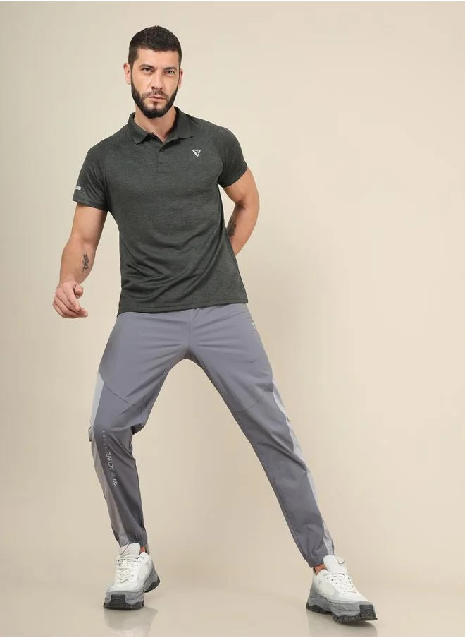 Technosport Color Block Slim Fit Sports Joggers with Technolite by Styli