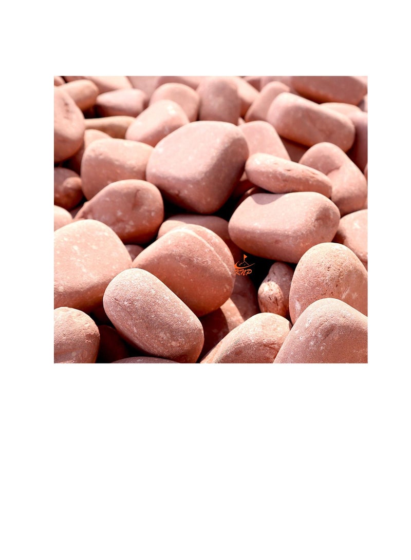 KNP Tumbled Red River Stone Natural Garden Material 3-5 cm 10kg - Image 2