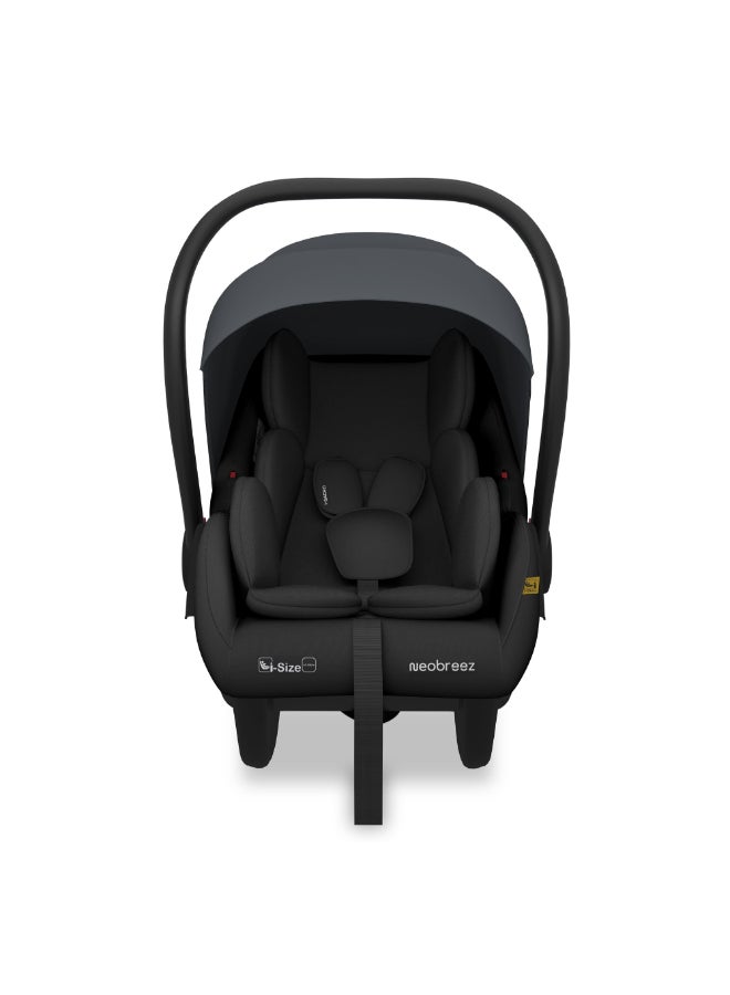 neobreez I-SACRO I-Size Infant Travel Portable Car Seat, Lightweight Baby Car Seat Carrier, Carry Cot, Includes Seat Reducer&Seat Wedge, 3 Point Harness, ECER129, Waterproof Canopy, Newborn to 15months, 13Kg, Group 0+ - Image 1