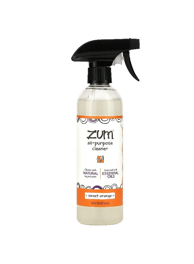 ZUM ZUM, All-Purpose  Cleaner, Sweet Orange, 16 fl oz (473 ml) - Image 1