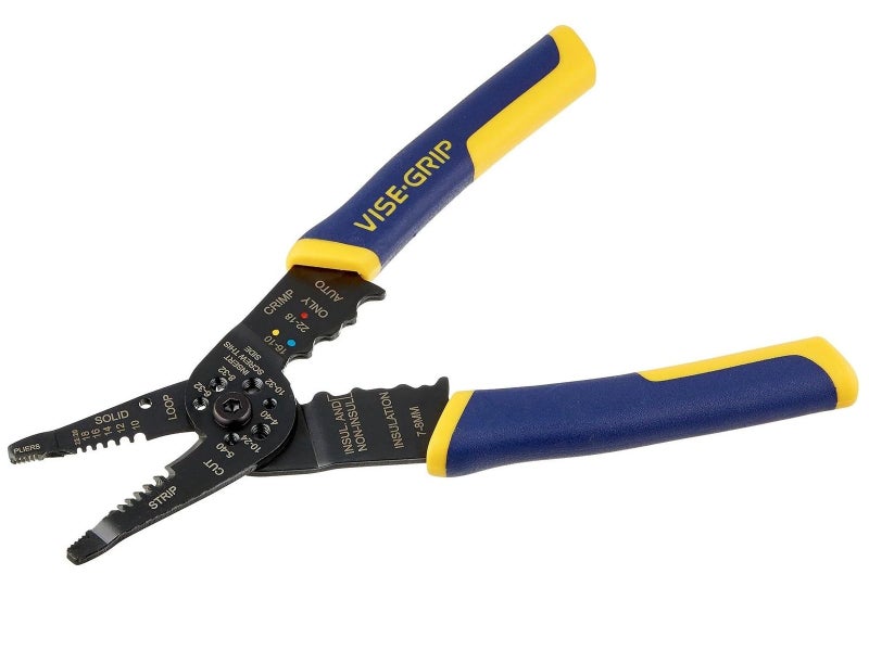 IRWIN VISE-GRIP Wire Stripper, 8 inch, Cuts 10-22 AWG, Plier Style Nose, ProTouch Grip for Maximum Comfort (2078309) - Image 3