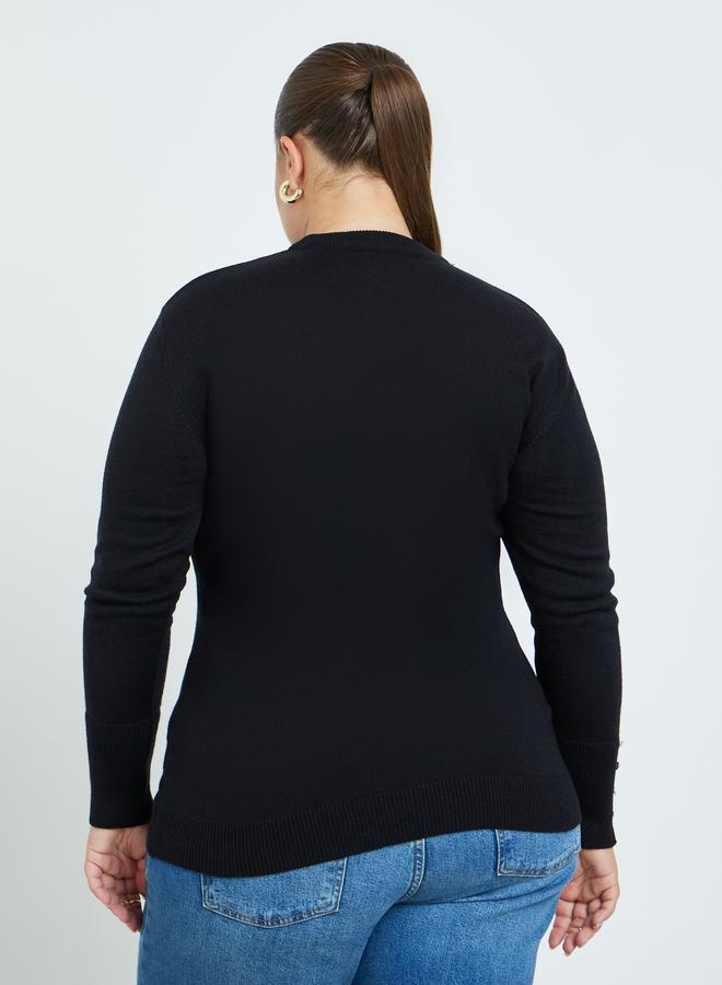 Styli Plus Size Slim Fit Knit Sweater - Image 5