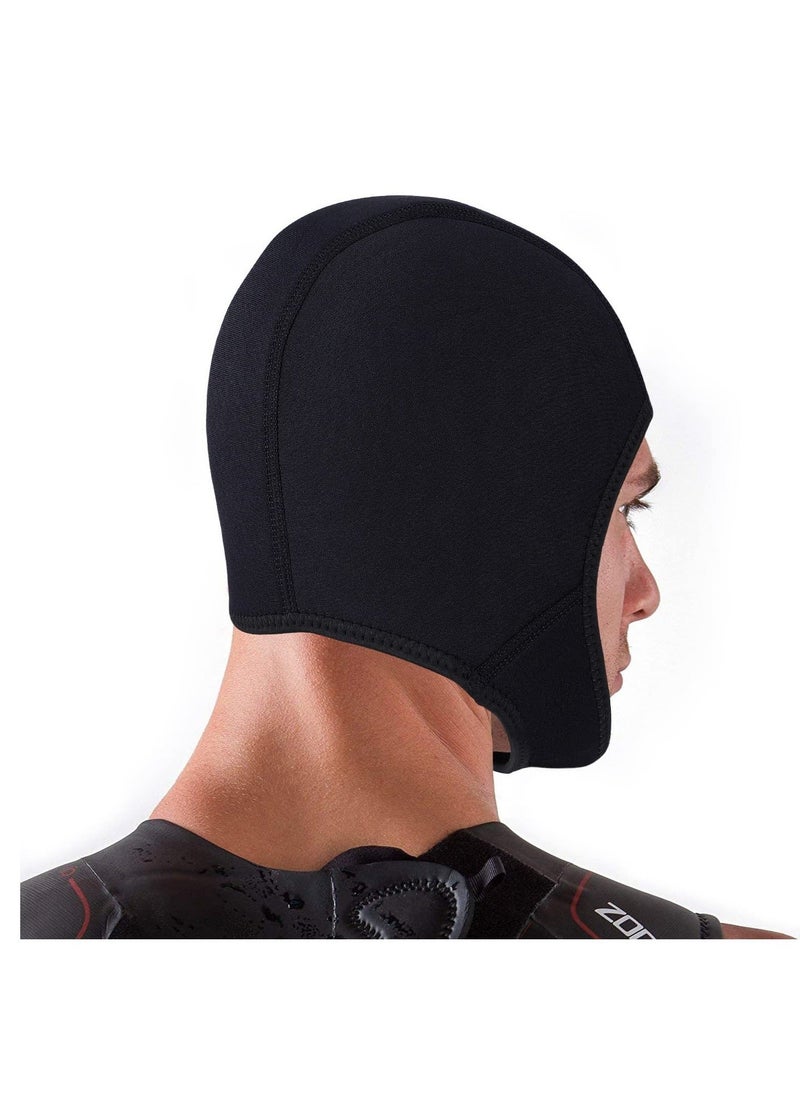 Generic - Diving Hood, 2.5mm Neoprene Diving Hood Surf Cap, Stretchable Diving Cap with Chin Strap, Dive Cap Surfing Thermal Hood, for Kayaking Snorkeling Swimming Sailing Canoeing Water Sports - Image 1
