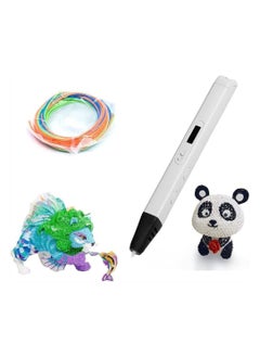3D Printing Pen with Display, Drawing Printer LCD Display Stencils, 3 Colors of PLA Filament, Stencil Book, Easy to Use, Educational Stem Toy For Boys & Girls