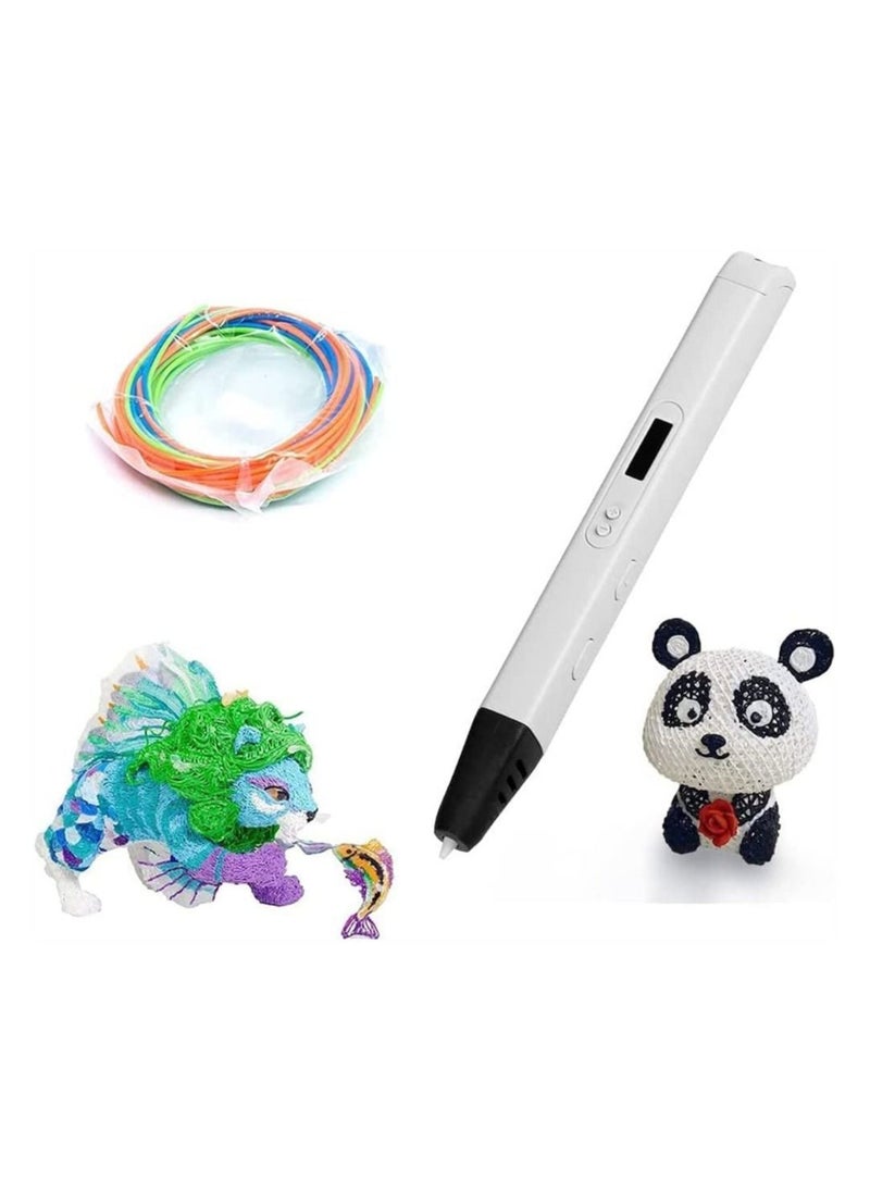 Y&D - 3D Printing Pen with Display, Drawing Printer LCD Display Stencils, 3 Colors of PLA Filament, Stencil Book, Easy to Use, Educational Stem Toy For Boys & Girls - Image 1