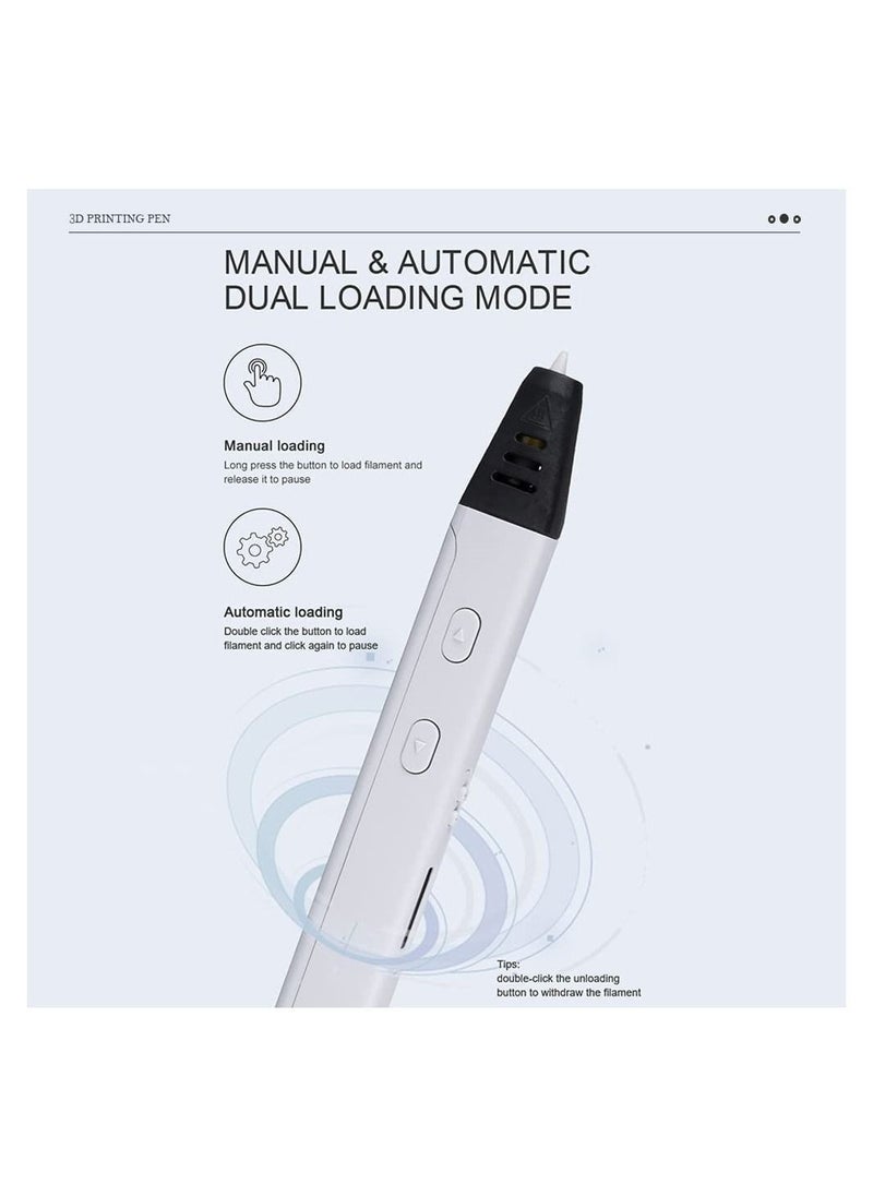 Y&D - 3D Printing Pen with Display, Drawing Printer LCD Display Stencils, 3 Colors of PLA Filament, Stencil Book, Easy to Use, Educational Stem Toy For Boys & Girls - Image 1