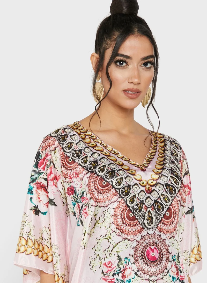 ARABIAN CLOSET Digital Print Oversized Kaftan