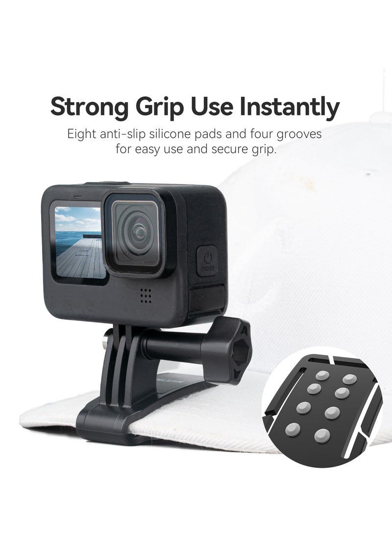 SYOSI - Head Strap Mount with Cap Clip, Quick Release Head Belt Mount Compatible with Go Pro Hero 11/10/9/8/7/6/5, Fusion, Max, DJI OSMO and Most Action Cameras Head Mount - Image 1