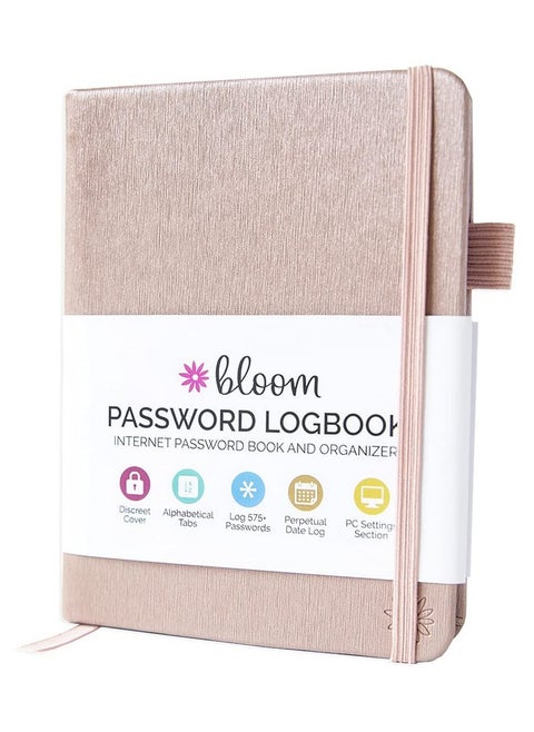 Small Password Keeper Book With Alphabetical Tabs For Seniors - Internet Website Address Logins & Usernames Pocket Organizer (4” X 5.5”)