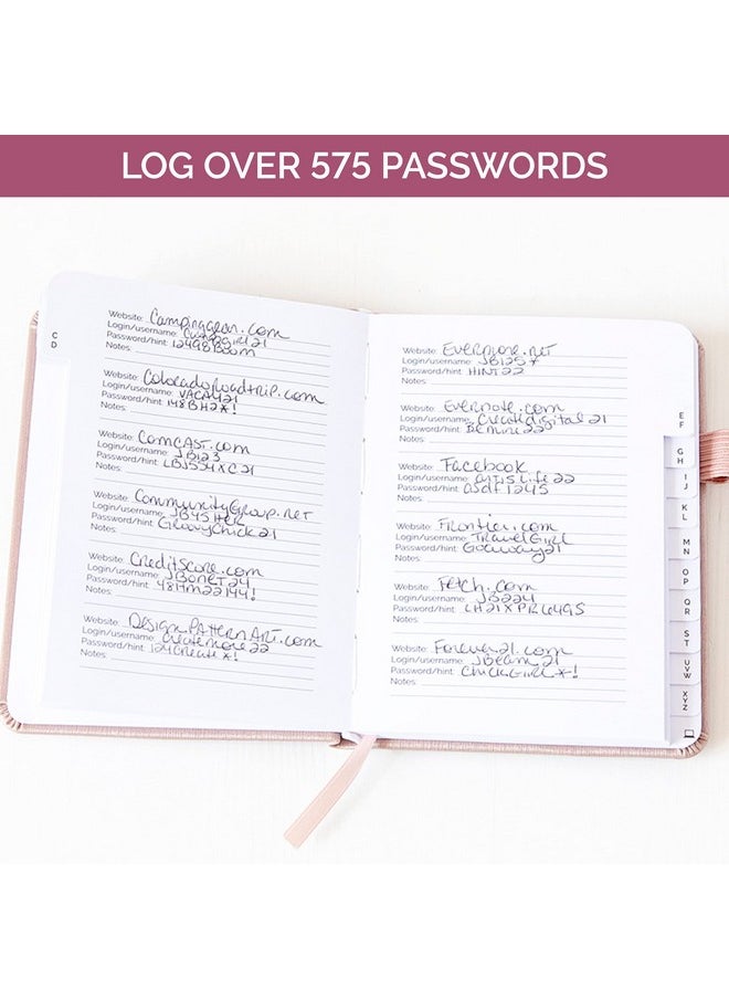 Small Password Keeper Book With Alphabetical Tabs For Seniors - Internet Website Address Logins & Usernames Pocket Organizer (4” X 5.5”)