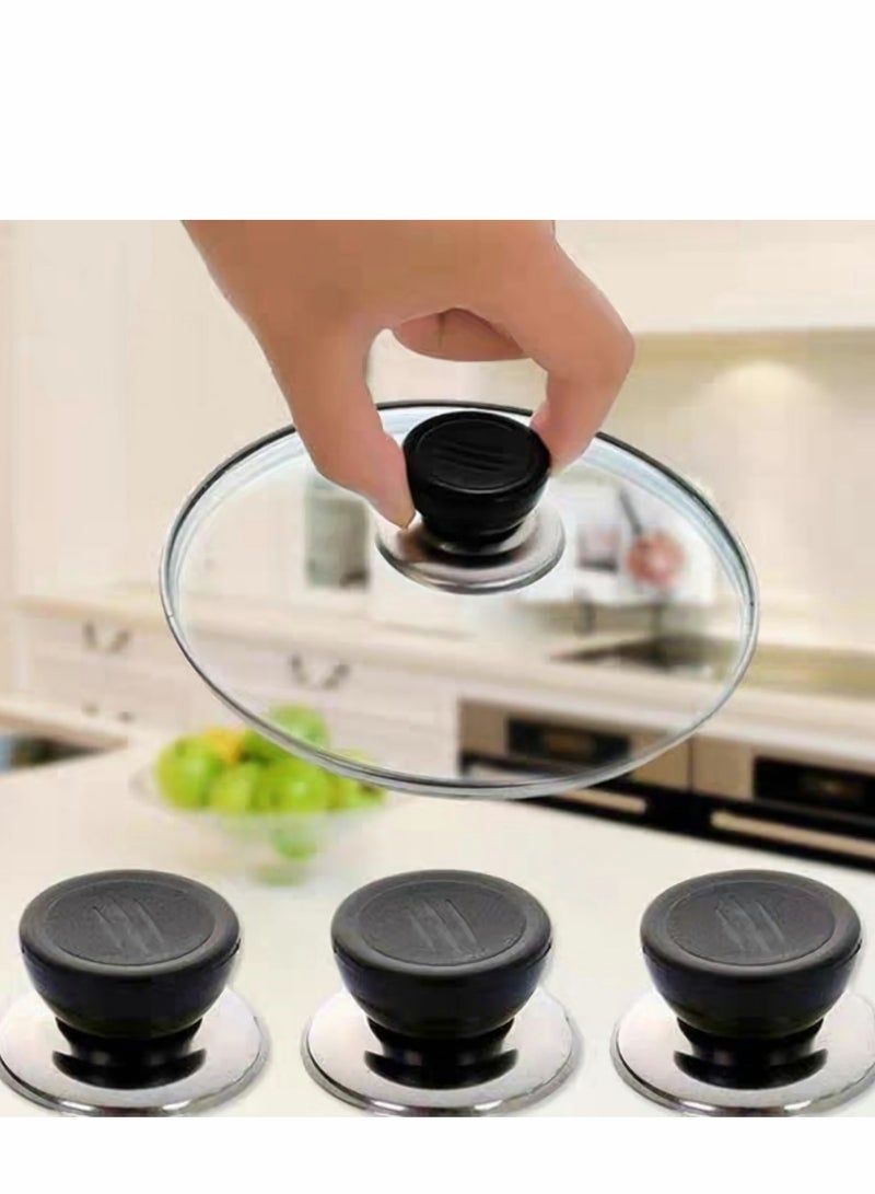 SOLARAE Universal Pot Lid Knob, Stainless Steel Heat Resistant Replacement Spare Lid Round Handle, Lid Accessory Handle Suitable for Cookware, Lid, Knob Handle Repair and Replacement (6 pcs) - Image 3