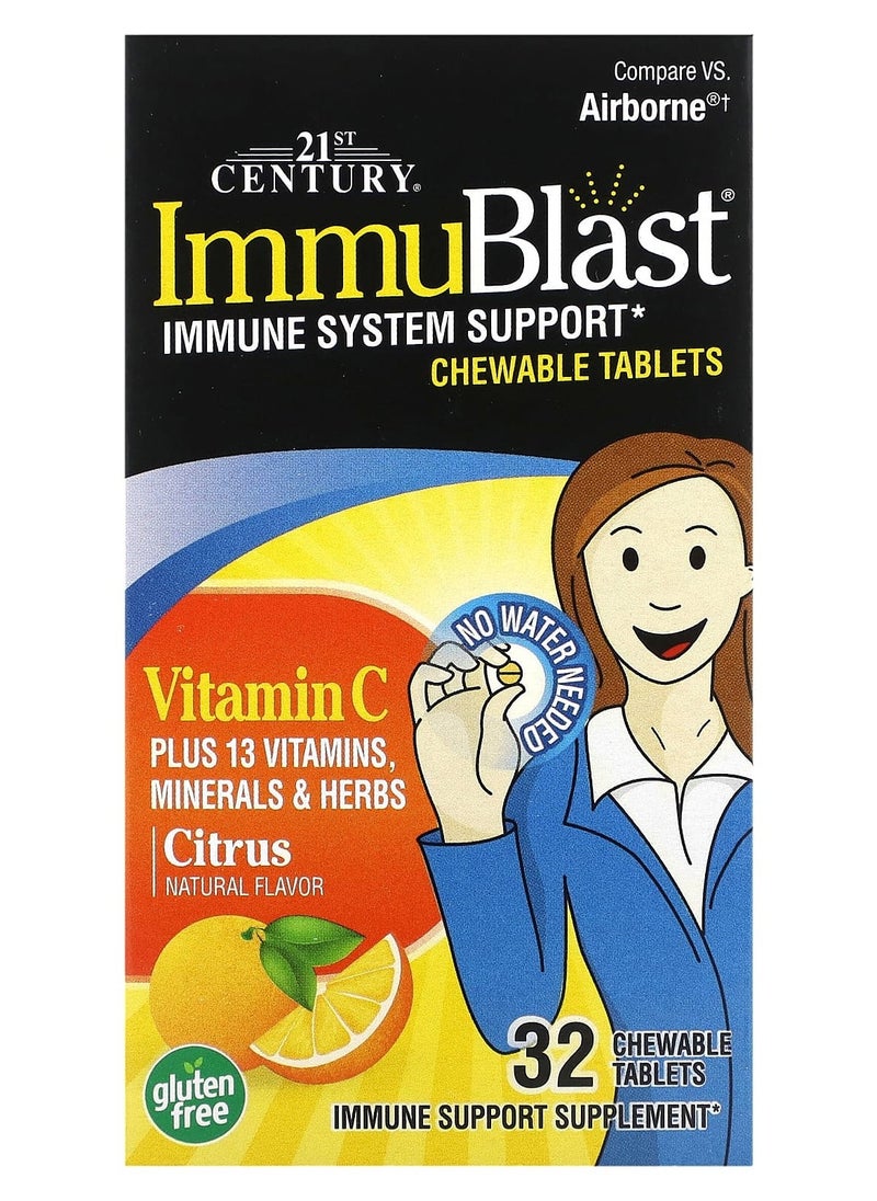 21st CENTURY - ImmuBlast Vitamin C Citrus 32 Chewable Tablets - Image 1