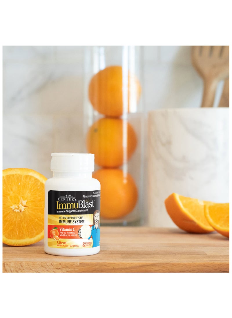 21st CENTURY - ImmuBlast Vitamin C Citrus 32 Chewable Tablets - Image 1