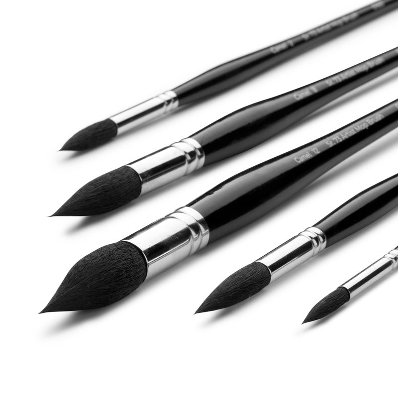 Camel Artist Mop Brushes, Assorted Pack of 5 - Image 5