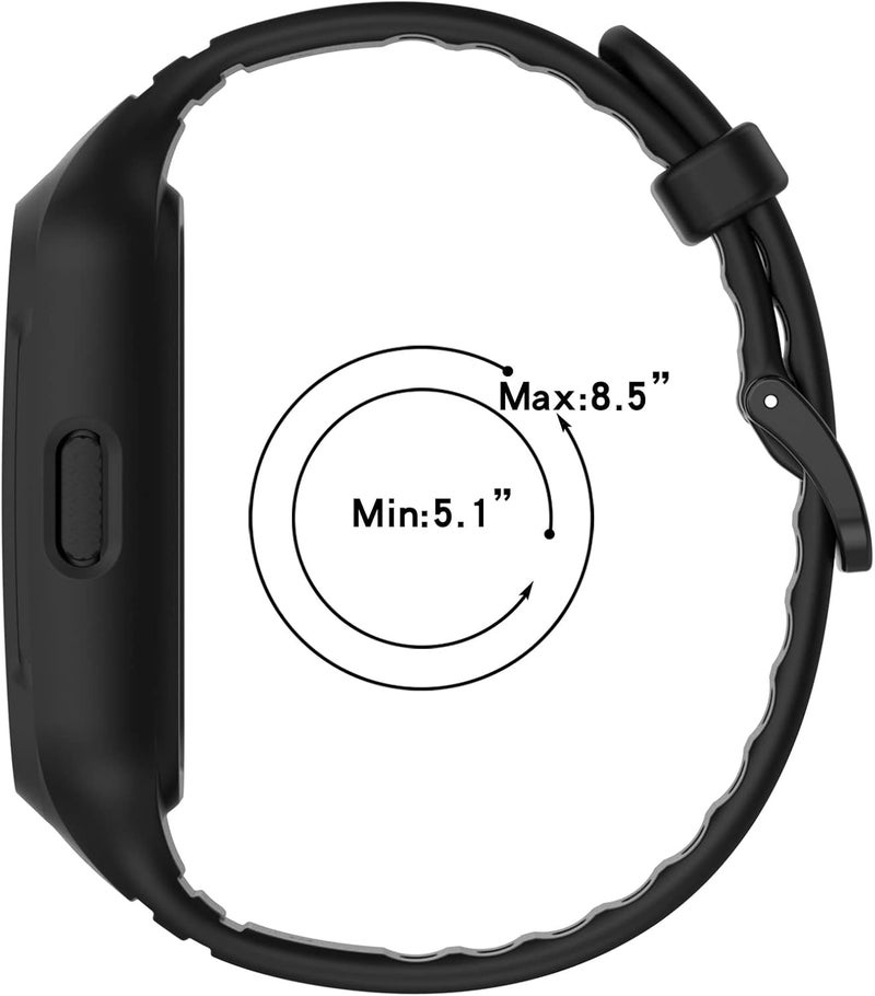 لوكيكي سوار بديل LOKEKE متوافق مع Huawei Band 8 - سوار معصم بديل من السيليكون متوافق مع Honor Band 8 / 7 / 6 وHuawei Band 7 / 6 (سيليكون أسود) - Image 5