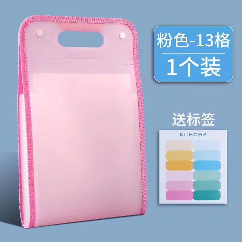 Organ Bag A4 Satchel Plastic Folder For Primary And Secondary School Students Universal Large-Capacity Multi-Layer Test Paper Storage Bag Organization - Image 3