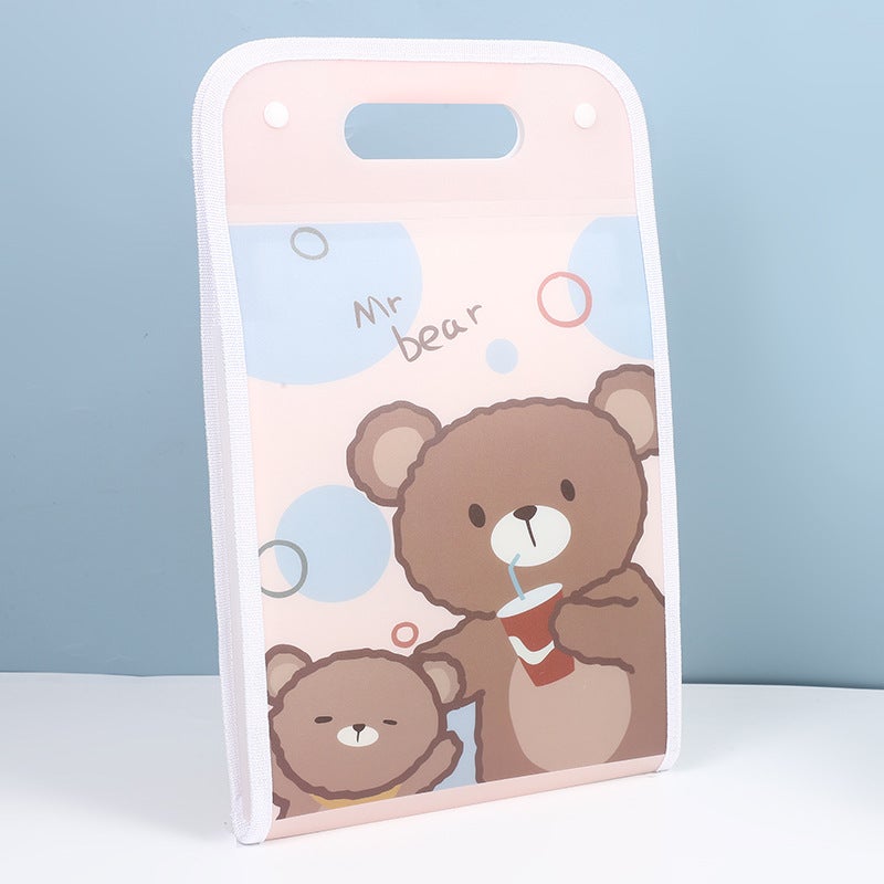 Organ Bag A4 Satchel Plastic Folder For Primary And Secondary School Students Universal Large-Capacity Multi-Layer Test Paper Storage Bag Organization - Image 1