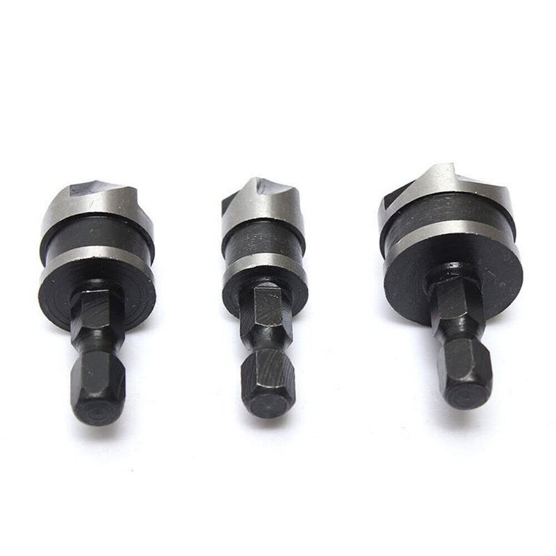 YADAV High Quty 2pcs 5 Flute High Speed Steel Industrial Countersink Drill Bit Set Counter Sink Edge Chamfer Cutter 14 Shank - Image 4