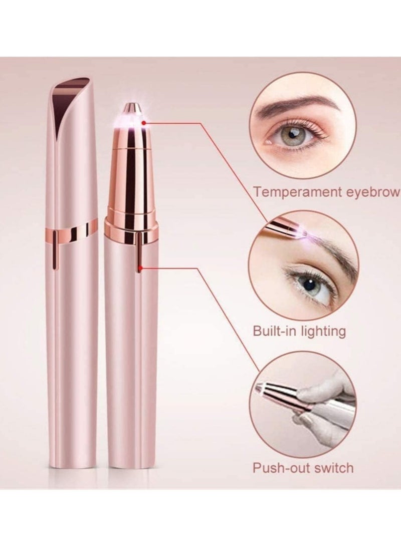 Electric Eyebrow Trimmer Epilator with Light for Women - Image 2