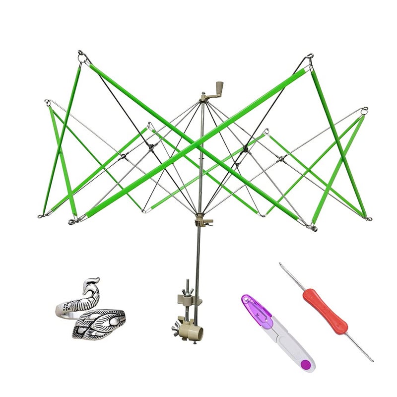 Yarn Swift Yarn Winder Yarn Ball Winder Knitting Yarn Holder for Skeins  1 Pcs Scissors  1PCS Adjustable Knitting Loop Crochet  1PCS Crochet