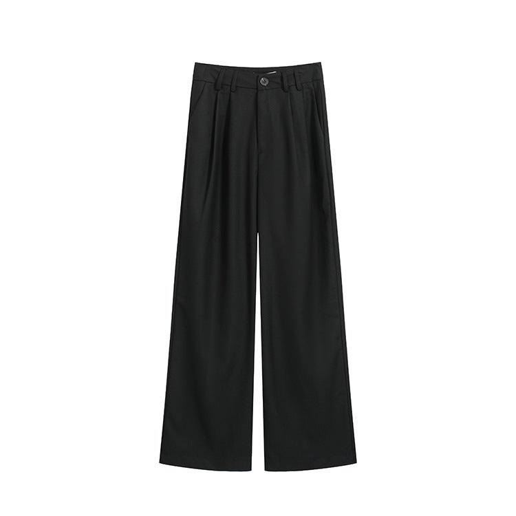 Suit Wide Leg Pants Women'S Casual Straight Pants Drape Pants High Waist Pants Fashion - Image 1