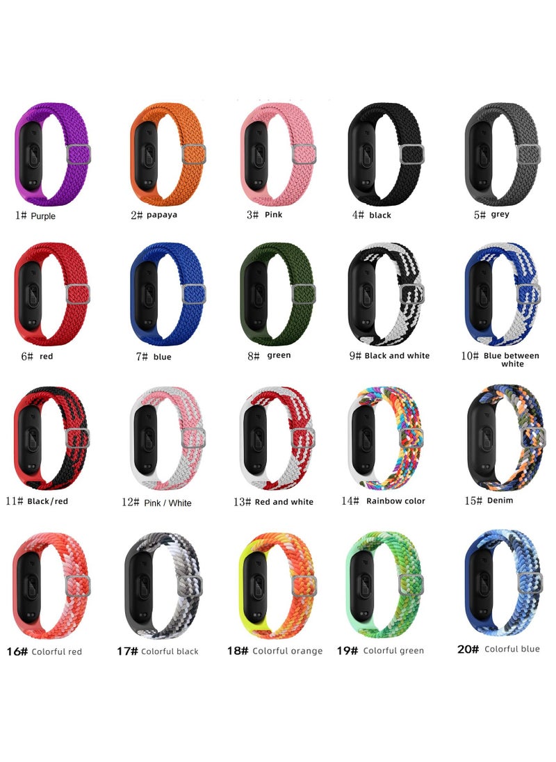 BSNL - Replacement Strap Elastic Adjustable Nylon Braided Solo Loop For Xiaomi Mi Band 4/5/6 - Image 1